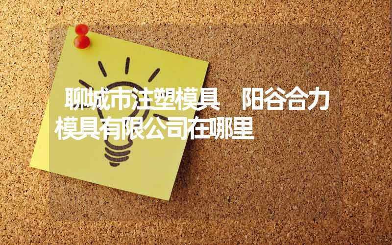 聊城市注塑模具 阳谷合力模具有限公司在哪里